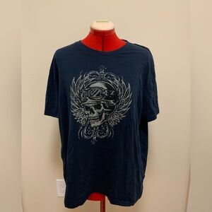 Action Apparel Skull Short Sleeve Top